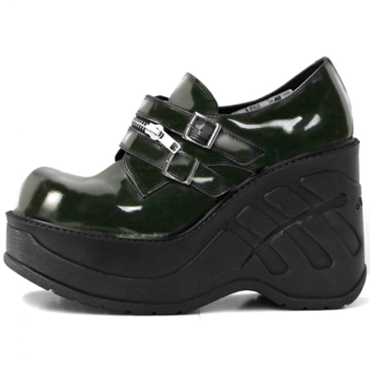 New Rock Boots 9810 Charol Negro Cuña Sport Negro