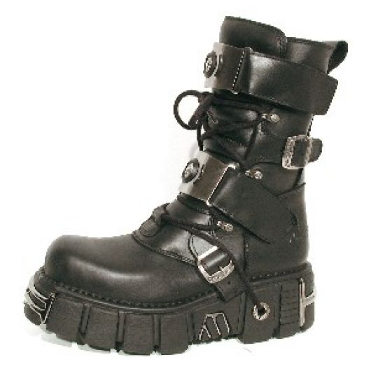 New Rock Boots 143 Itali Negro y Nomada Negro Tower Negro Acero