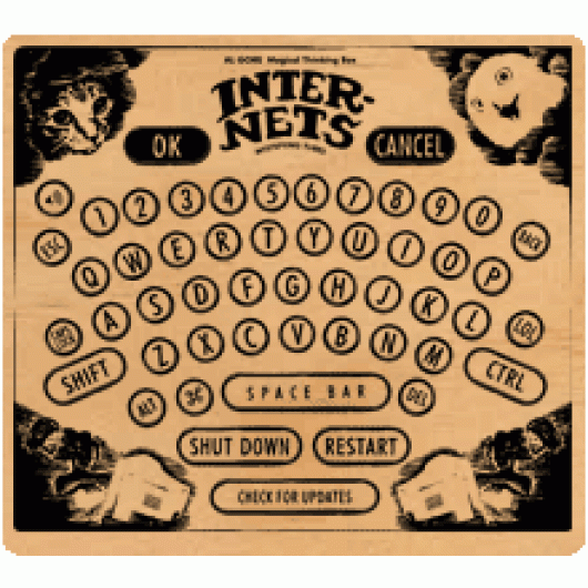 TopatoCo Glow-in-the-Dark Steampunk Ouija Board Mousepad with LOLcats
