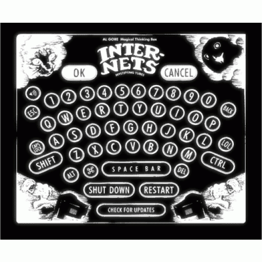 TopatoCo Glow-in-the-Dark Steampunk Ouija Board Guys T-Shirt with LOLcats
