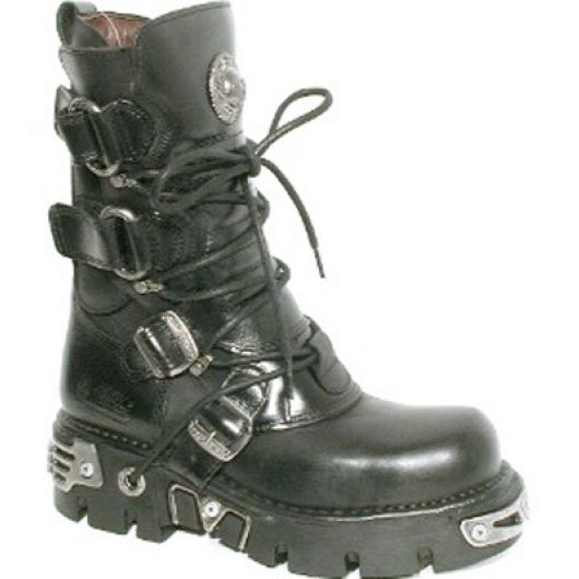 New Rock Boots 575 Itali y Pulik Negro Reactor Negro Toberas