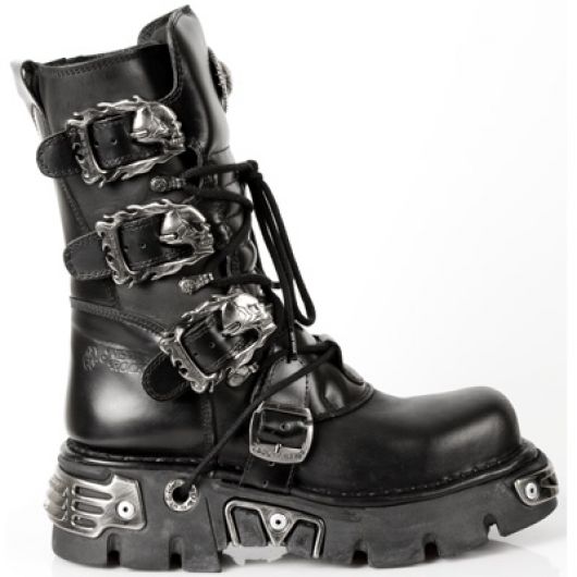 New Rock Boots 391-S1 Reactor Negro Toberas Ori Y Canal