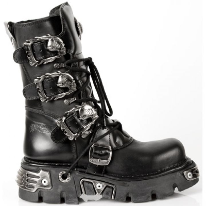 New Rock Boots 391-S1 Reactor Negro Toberas Ori Y Canal