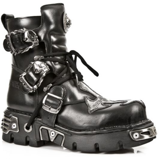 New Rock Boots 407 ITALI NEGRO, NOMADA NEGRO, BOX PLANE