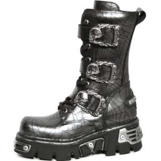 New Rock Boots 710 ARAÑA ACERO, REACTOR NEGRO TOBERAS
