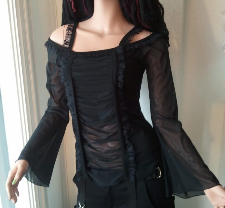 Locks Gear Steamy Off the Shoulder Lace and Net Top