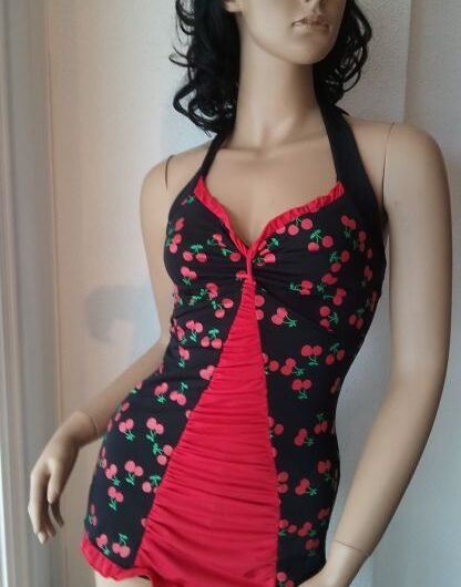 T-Bar Vintage Swimsuit - Cherry