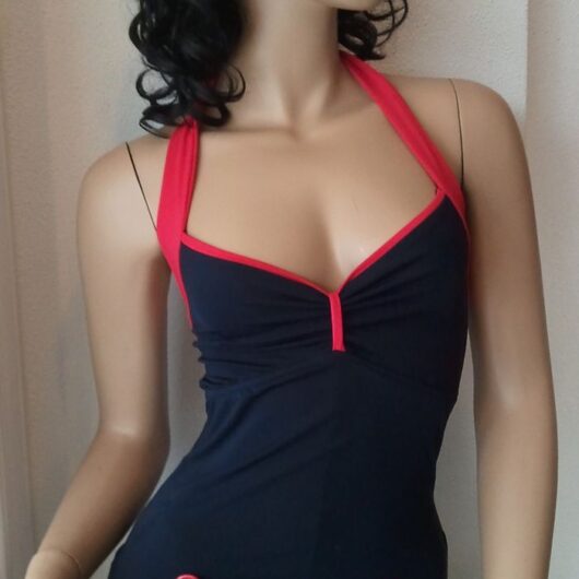 T-Bar Vintage Swimsuit - Navy