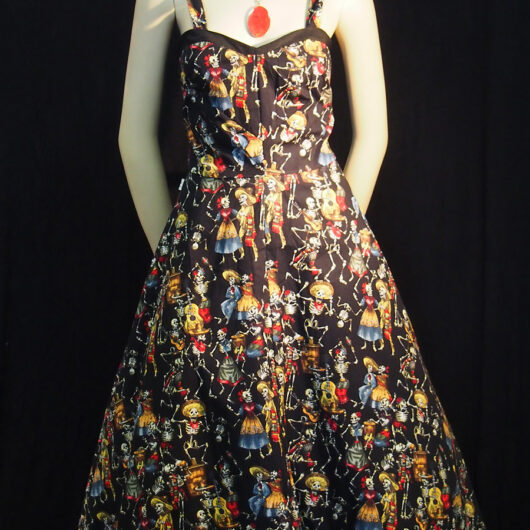 Rockabilly Day of the Dead Strap Dress