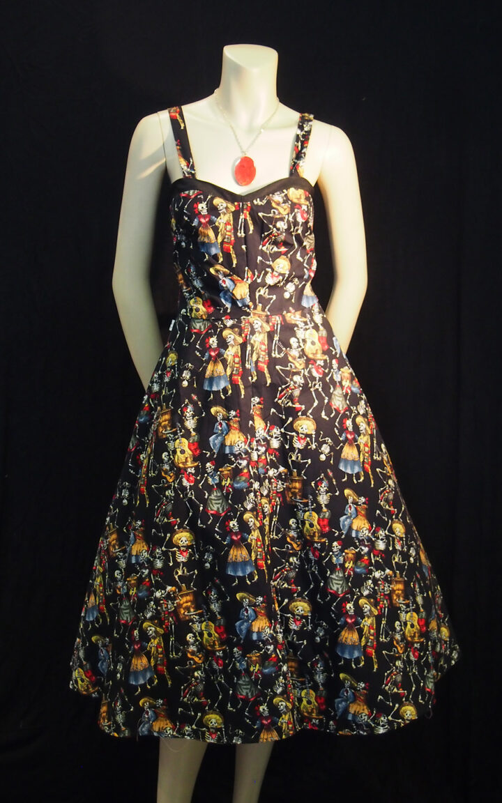 Rockabilly Day of the Dead Strap Dress