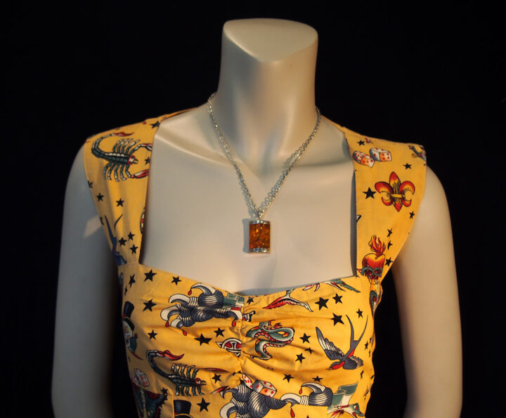 Rockabilly Mermaids and Swallows Backless Dress
